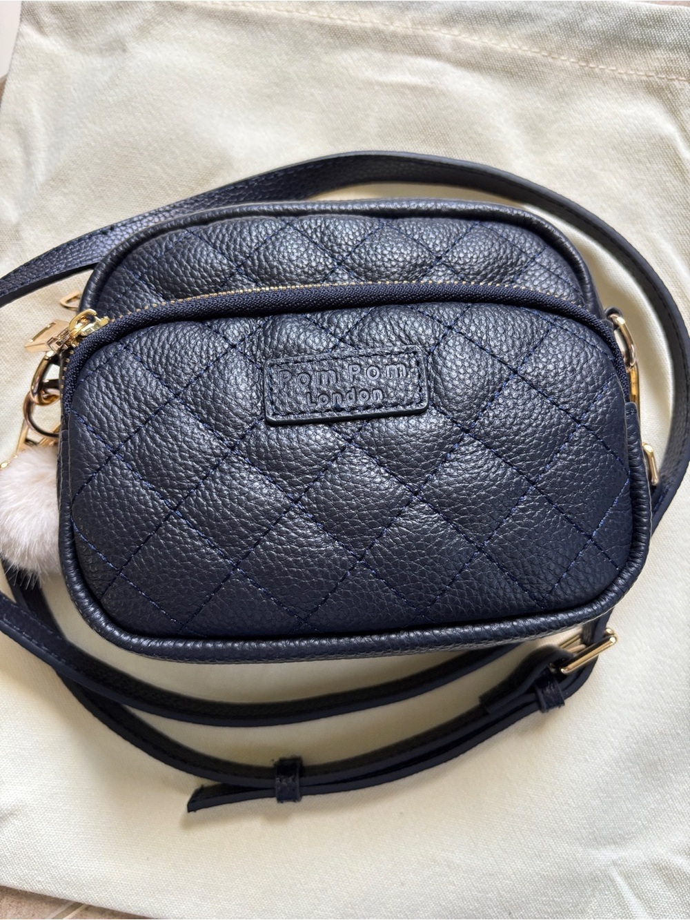 PPL Quilted Original Mini Bag in Navy